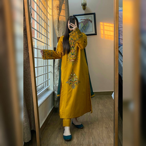 Zani Mustard 3PC STITCHED